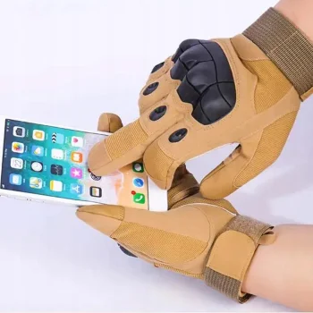 RĘKAWICE TAKTYCZNE BOJOWE SURVIVAL NA MOTOR ROBOCZE L Brązowe