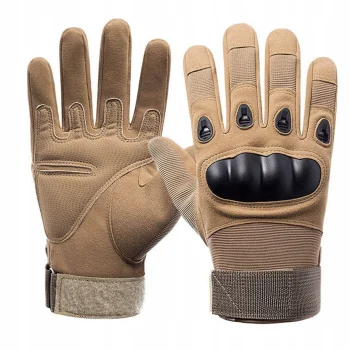 RĘKAWICE TAKTYCZNE BOJOWE SURVIVAL NA MOTOR ROBOCZE L Brązowe