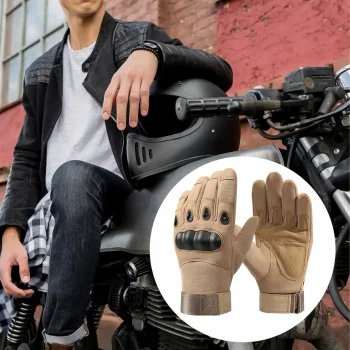 RĘKAWICE TAKTYCZNE BOJOWE SURVIVAL NA MOTOR ROBOCZE L Brązowe