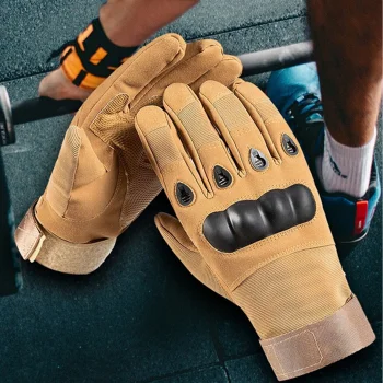 RĘKAWICE TAKTYCZNE BOJOWE SURVIVAL NA MOTOR ROBOCZE L Brązowe