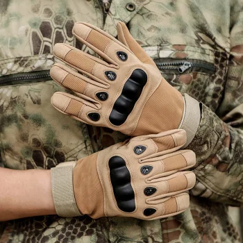 RĘKAWICE TAKTYCZNE BOJOWE SURVIVAL NA MOTOR ROBOCZE L Brązowe