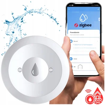 Czujnik Zalania ZigBee TUYA Smart Life Sensor wycieku wody ZB IP66 Slim