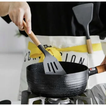 Zestaw Przyborów Kuchennych - Przybory Kuchenne Sylikonowe Drewniane 12 el.