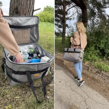 Torba TERMICZNA na Jedzenie Lunch Plażę 20L z wkładem chłodzącym Średnia