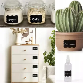 Naklejki Na Słoiki Przyprawy Przetwory Etykiety Zmywalne Na pojemniki 48szt