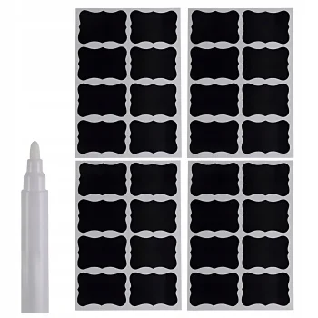 Naklejki Na Słoiki Przyprawy Przetwory Etykiety Zmywalne Na pojemniki 48szt