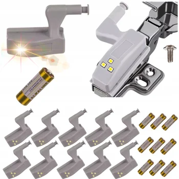 Oświetlenie Lampka LED do szafli półki na Zawias - 3 diody LED Automatyczna