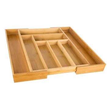 Organizer Do Szuflady Na Sztućce Kosmetyki Biżuterię BAMBUSOWY Regulowany