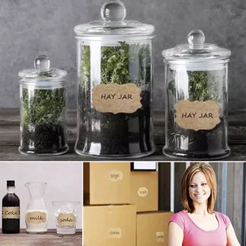 Naklejki Na Słoiki, Przetwory Pudełka Etykiety Prezenty Eko Brązowe 300 sztuk