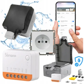 Gniazdko Hermetyczne Sterownik WiFi Sonoff MINIR4 IP66 eWeLink Remote
