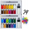 Farby Do Tkanin Ubrań Materiału Do Malowania Koszulek Spodni 24 Kolory