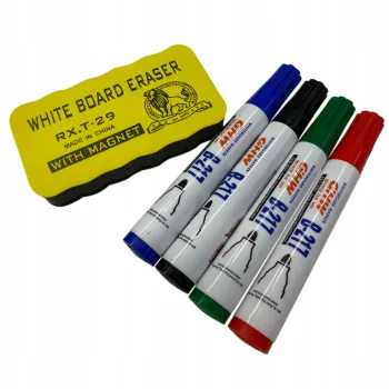 Markery Pisaki Suchościeralne Zestaw Do Tablic Suchościeralnych 12 kolorów