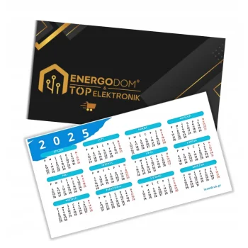 Kalendarzyk 85x55mm 2025 Do Portfela EnergoDom & TopElektronik 1szt