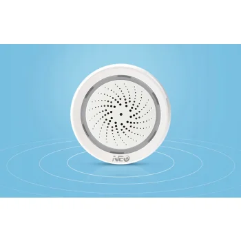 2w1 Syrena Alarmowa 100db + Czujnik Temperatury i Wilgotności - WiFi TUYA