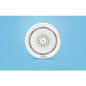 2w1 Syrena Alarmowa 100db + Czujnik Temperatury i Wilgotności - WiFi TUYA