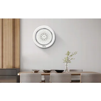 2w1 Syrena Alarmowa 100db + Czujnik Temperatury i Wilgotności - WiFi TUYA