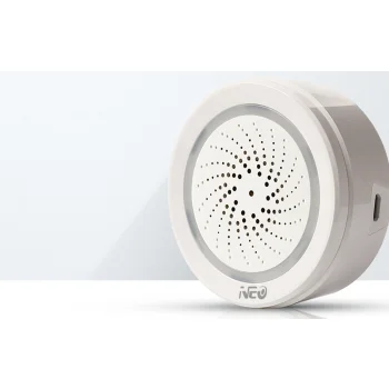 2w1 Syrena Alarmowa 100db + Czujnik Temperatury i Wilgotności - WiFi TUYA