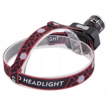 Latarka Czołowa LED Akumulatorowa Czołówka z ZOOM Duży Zasięg Duża Soczewka