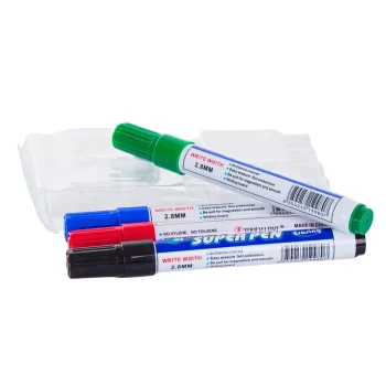 Markery Pisaki Suchościeralne Do Tablic Suchościeralnych 4 kolory Zestaw