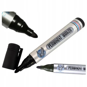 Markery Pisak Permanentny Wodoodporny Czarny Trwały Okrągły 4 sztuki 4x