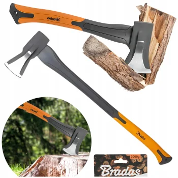 Siekiera Rozłupująca 2kg Włókno Szklane FIBERGLASS Bradas 80cm Do Drewna