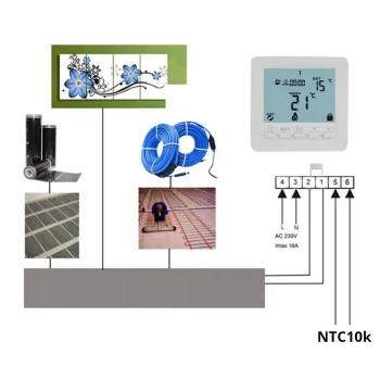Termostat Ścienny Do Maty Elektrycznej 230V 16A 3600W Ogrzewanie Podłogowe