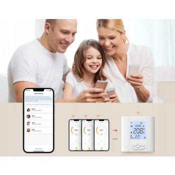 Termostat Zwierny Bezpotencjałowy Do Pieca ZigBee TUYA Smart BATERYJNY