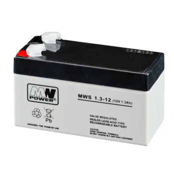 Akumulator 12V 1,3Ah BEZOBSŁUGOWY Do Alarmu Kasy UPS Zabawek MWs 1.3-12 AGM