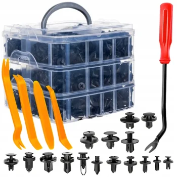 Zestaw Spinki Kołki Do Samochodu Tapicerki Elementów Osłony Silnika 620szt