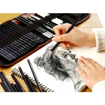 Zestaw Ołówków Do Szkicowania Rysowania Cieniowania 29 elementów