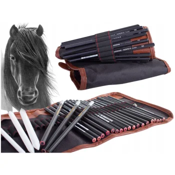 Zestaw Ołówków Do Szkicowania Rysowania Cieniowania 29 elementów