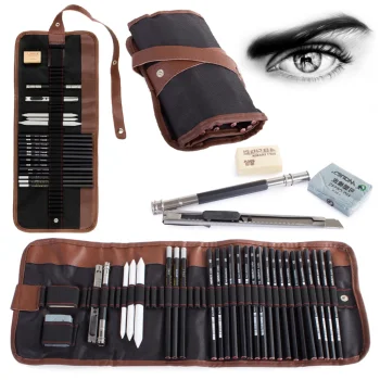 Zestaw Ołówków Do Szkicowania Rysowania Cieniowania 29 elementów