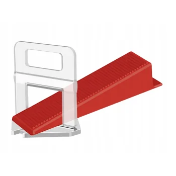 System Po Poziomowania Płytek Klipsy Kliny kołki Zestaw 100 Klinów Kołków