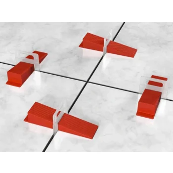 System Po Poziomowania Płytek Klipsy Kliny kołki Zestaw 100 Klinów Szczypce