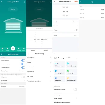 Sterownik Bramy Garażowej Zestaw z czujnikiem Otwarcia Zamknięcia TUYA App