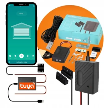 Sterownik Bramy Garażowej Zestaw z czujnikiem Otwarcia Zamknięcia TUYA App