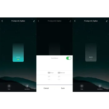 Przełącznik Sterownik Ścienny Światłą ZigBee TUYA Smart Life bez N Zera 2CH