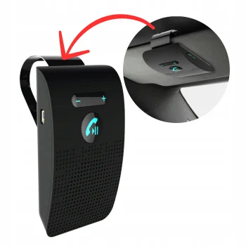 Zestaw Głośnomówiący Bluetooth do Samochodu Z głośnikiem Z Klipsem