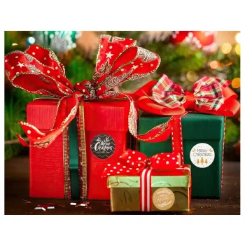 Naklejki Świąteczne Ozdobne Na Prezenty Koperty 500 sztuk Samoprzylepne