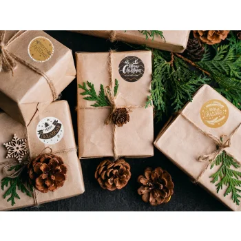 Naklejki Świąteczne Ozdobne Na Prezenty Koperty 500 sztuk Samoprzylepne