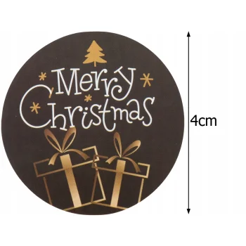 Naklejki Świąteczne Ozdobne Na Prezenty Koperty 500 sztuk Samoprzylepne