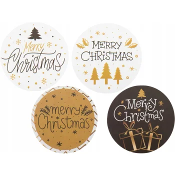 Naklejki Świąteczne Ozdobne Na Prezenty Koperty 500 sztuk Samoprzylepne