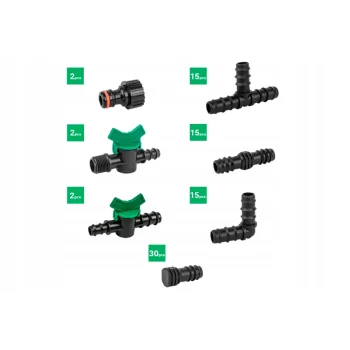 Zestaw akcesoriów trójników kolanek zaworów do linii kroplującej 16mm 81szt