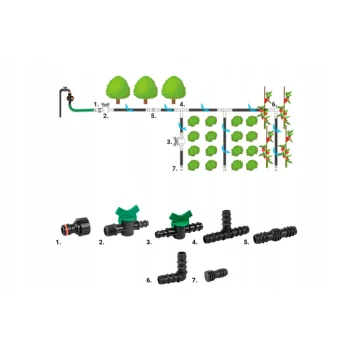 Zestaw akcesoriów trójników kolanek zaworów do linii kroplującej 16mm 81szt