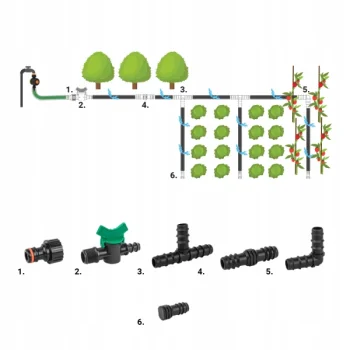 Zestaw akcesoriów trójników kolanek zaworów do linii kroplującej 16mm 81szt