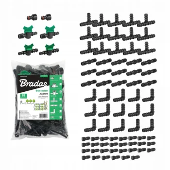 Zestaw akcesoriów trójników kolanek zaworów do linii kroplującej 16mm 81szt