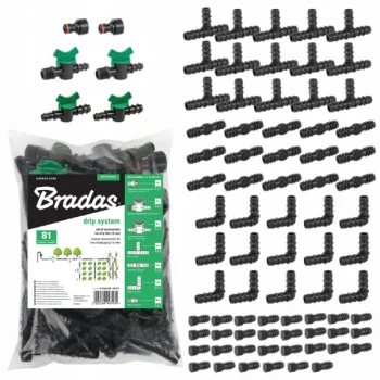 Zestaw akcesoriów trójników kolanek zaworów do linii kroplującej 16mm 81szt