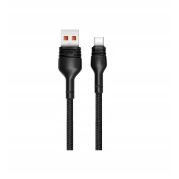 Kabel XO Szybki 5A USB - USB typ C Typ-C 1m czarny 100cm