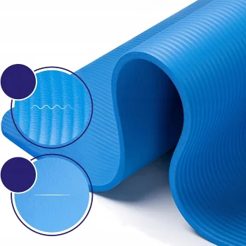 Mata Gimnastyczna Do Ćwiczeń JOGI PILATESU FITNESS 180x60 Gruba Niebieska