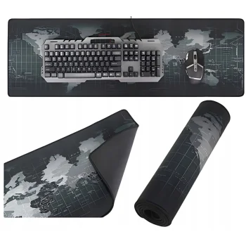 Podkładka na biurko Pod Mysz i Klawiaturę Gamingowa Mapa Świata 90x40 Duża